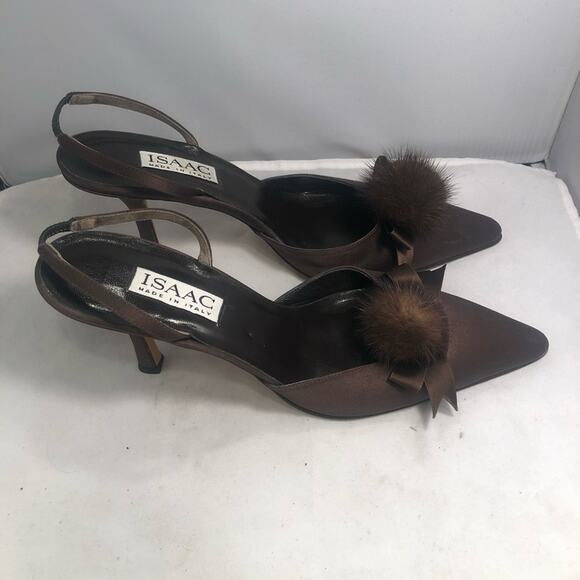 Isaac Mizrahi Sidra Pointy Toe Slingback Heels - Picture 2 of 8